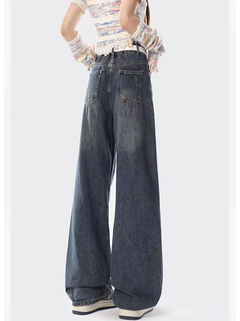 Five-pointed Star High Street Jeans For Women, Trendy Brand, Loose Straight Fit, Plus Size, Summer Hip-hop European And_ecoleips.com