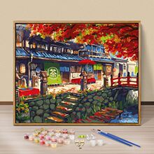 DIY Coloring By Numbers Painting Canvas Paints Art Oil Paint