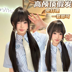 萝莉双马尾假发冷棕色自然蓬松甜妹日常拍照lolita假发