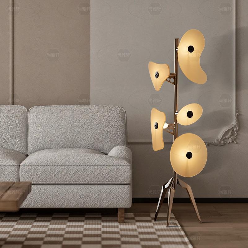Zhongshan Factory Minimalist Zhongshan Factory Direct Sales Designer Model Room Living Room Sofa High-End Floor Lamp Post-Modern