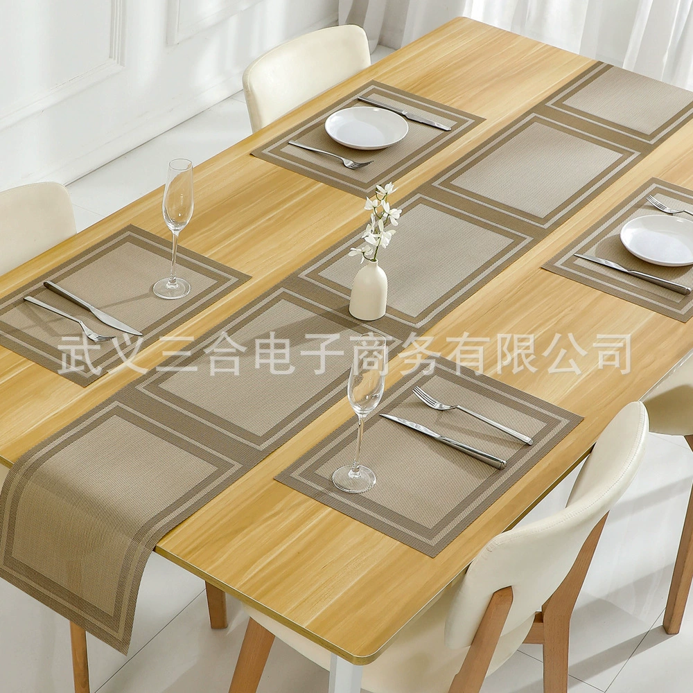 Салфетки Teslin, коврики из ПВХ в западном стиле, коврик для стола в скандинавском стиле, современные салфетки, бытовые водонепроницаемые, маслостойкие, с защитой от ожогов