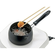 日本进口八奈司油炸锅家用日式天妇罗小炸锅燃气电磁炉通用平底锅