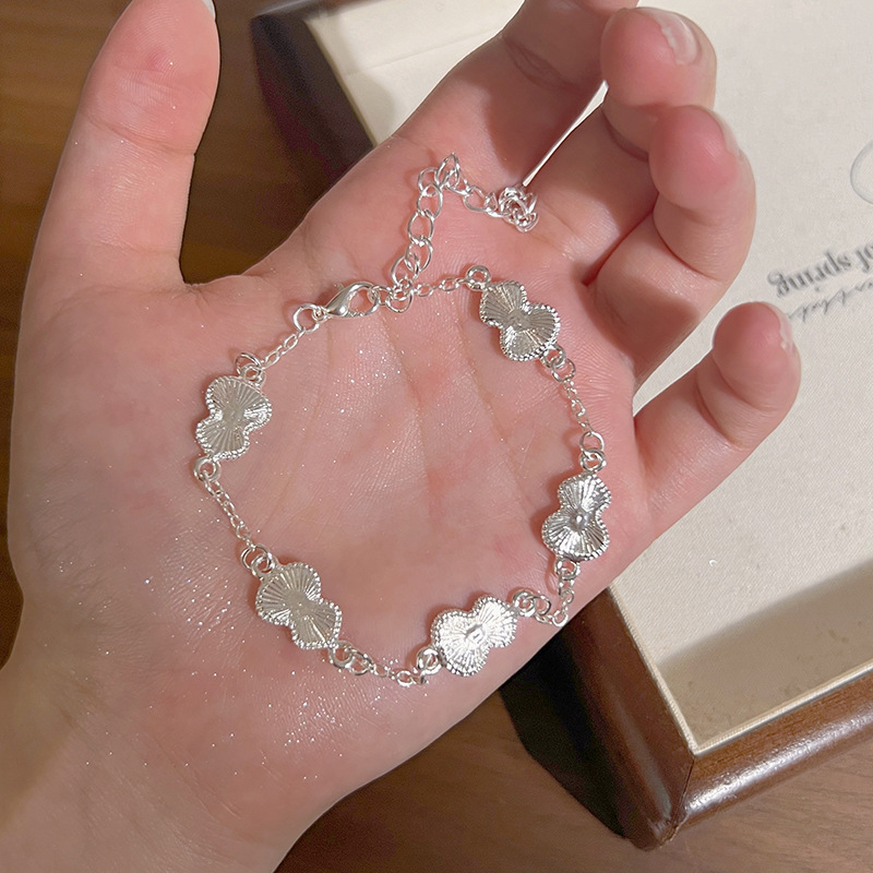 S925碎银子纯银蝴蝶手链女轻奢小众精致足银手镯手饰女友闺蜜礼物|undefined