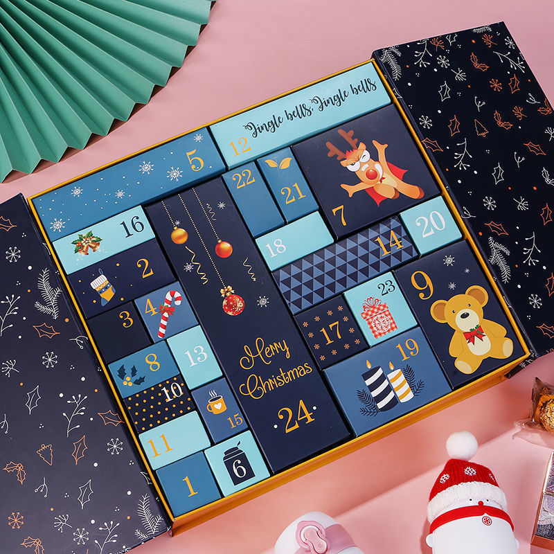 クリスマスブラインドボックス クリスマスイブギフトボックス 小さなギフト 空箱 2025年新作 カウントダウンカレンダー包装箱 ギフト用|undefined