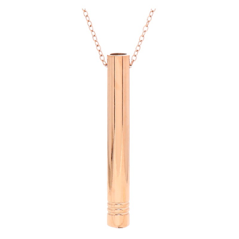 Collar con silbato de respiración de estilo europeo y americano, colgante floral personalizado de cuatro líneas, joyería para aliviar el estrés image 1