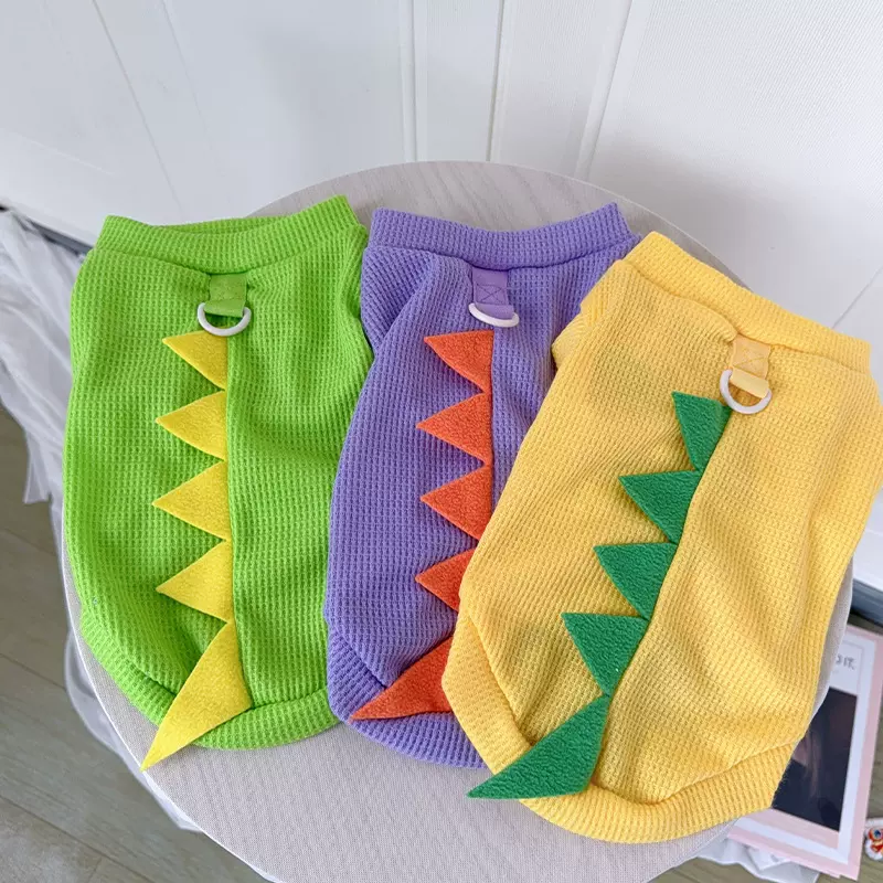 宠物衣服狗狗衣服猫咪泰迪狗衣服春夏新款宠物服装恐龙T恤变身装
