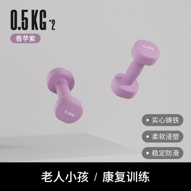 女性用フィットネス機器用の新しいダンベルのペア、家庭用ゴムコーティングされたティーンエイジャーの腕の筋肉を鍛えるためのケトルベル、小さなダンベルセット|undefined