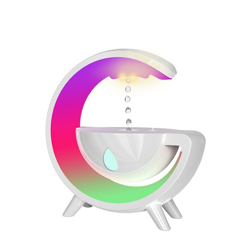 Nuevo humidificador antigravedad de alto valor, atmósfera de reflujo de gotas de agua, luces de colores, humidificador de dormitorio silencioso para el hogar