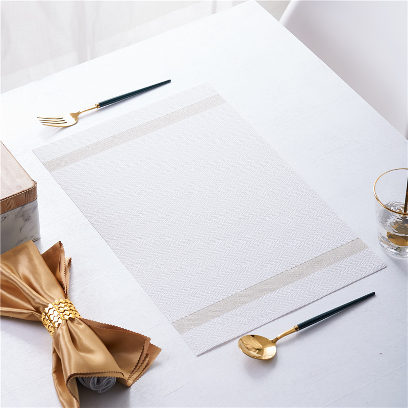 提花双条纹 白色