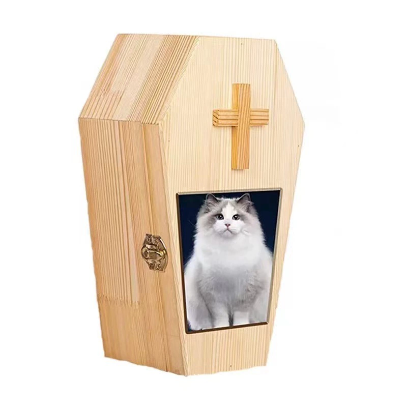 Деревянная пепел для домашних животных деревянная коробка для кошек и собак для кремации Маленькие животные кошки и собаки Мемориальная коробка для гробов