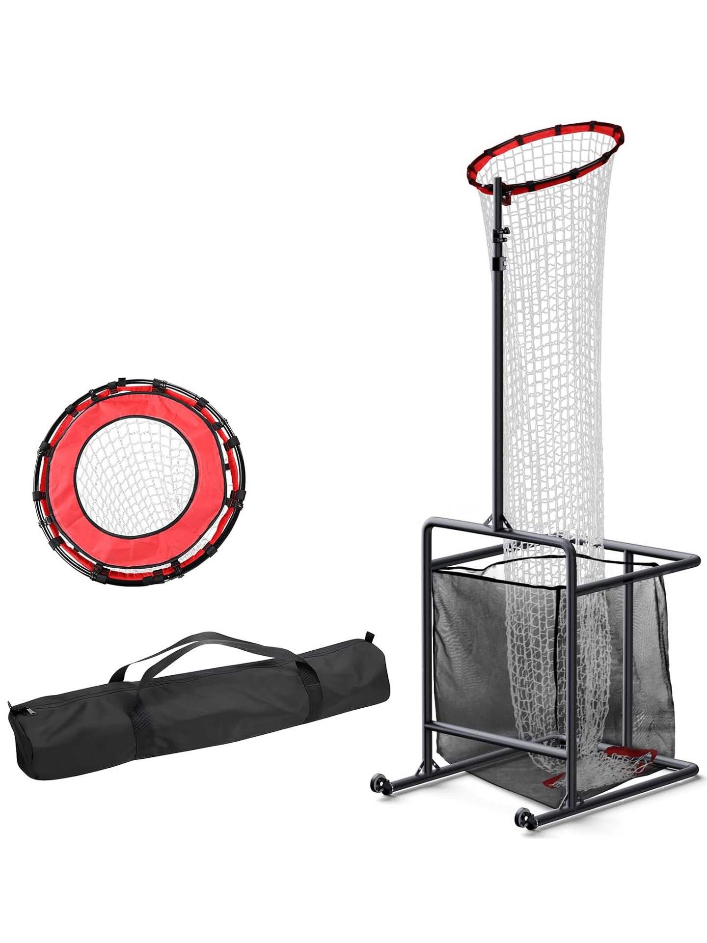 Red de práctica de voleibol móvil portátil Red de entrenamiento de voleibol ajustable Red de dos pases con bolsillo de red de bola