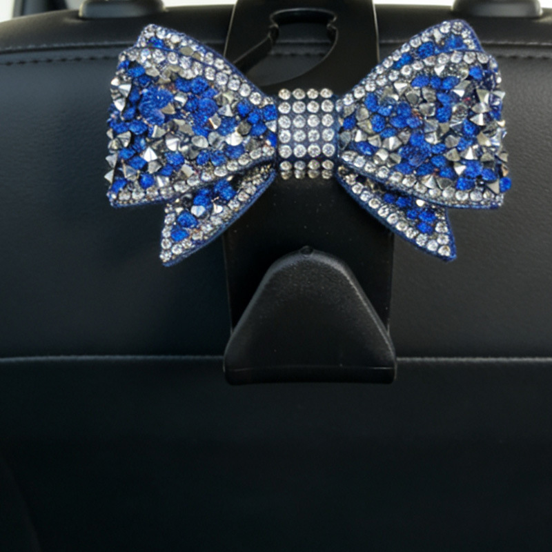 풀 다이아몬드 사파이어 블루 리본 블랙 스우시