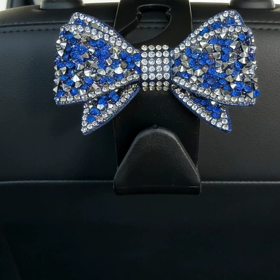 Invisible Seat Back Storage — Other Automotive Interior Supplies - full-diamond-royal-blue-bow-with-black-swoosh