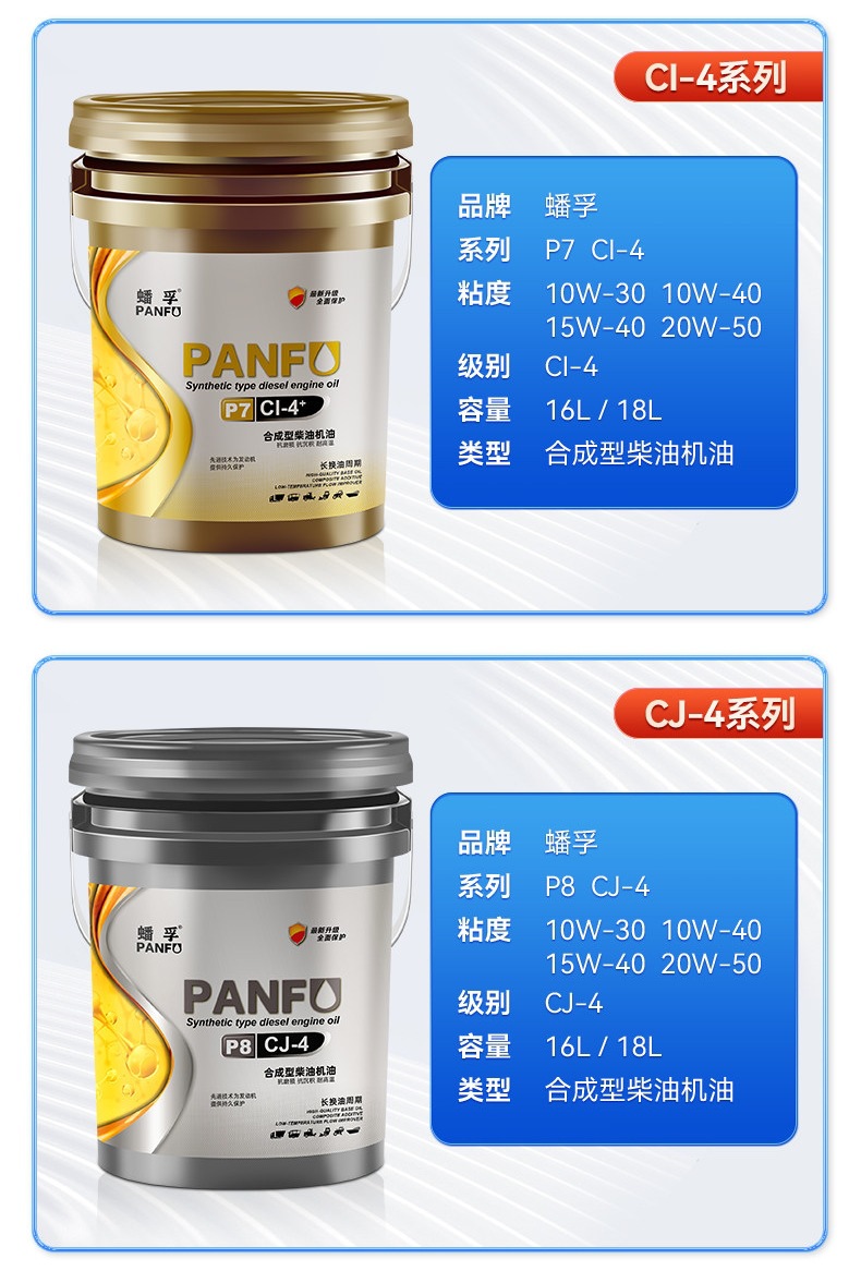 Pangfu Genuine Diesel Engine Oil, Fully Synthetic Engine Oil for Micro-tiller, Truck, Forklift, Large 18-liter Container