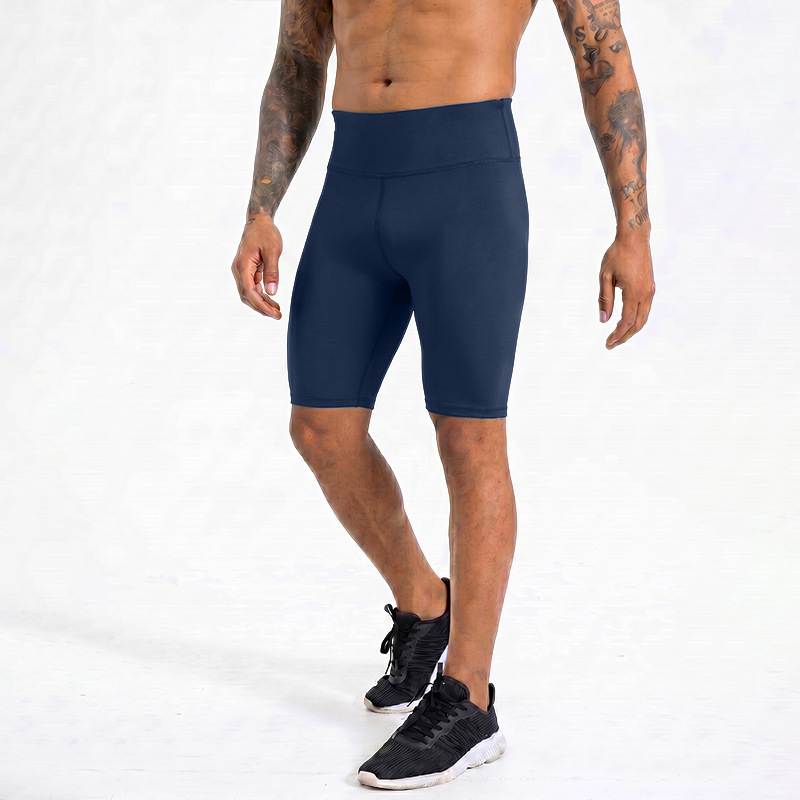 Dongguan alta velocidad elástica secos pantalones de correr, yoga negro bottom, pantalones de compresión de hombre, pantalones cortos de fitness