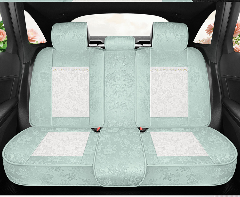 2026 New Model Ancient Style Camellia Jacquard Embossed Lace All-Season Car Seat Cushions Wholesale Cross-Border Export