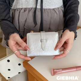 高性价比！小众复古短款可折叠ins女士钱包PU多功能两折wallet