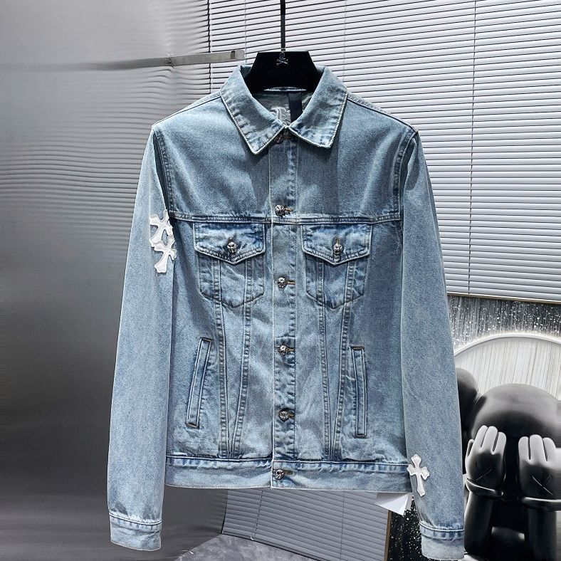 Quality retro denim autumn jacket for men and women
