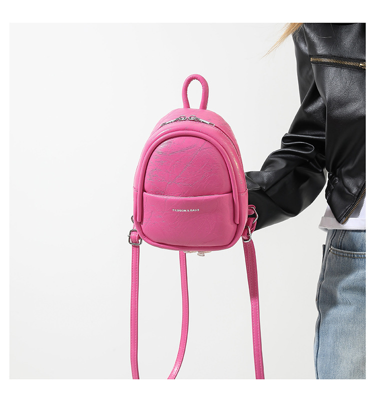 Wasserdicht 11 Zoll Einfarbig Straße Rucksack Für Damen display picture 6