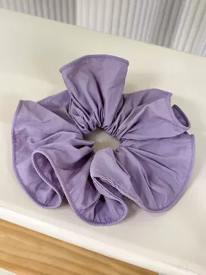 Pleated Large Hair Tie Fashionable – Saç üçün rezinlər - purple-diameter-about-21cm