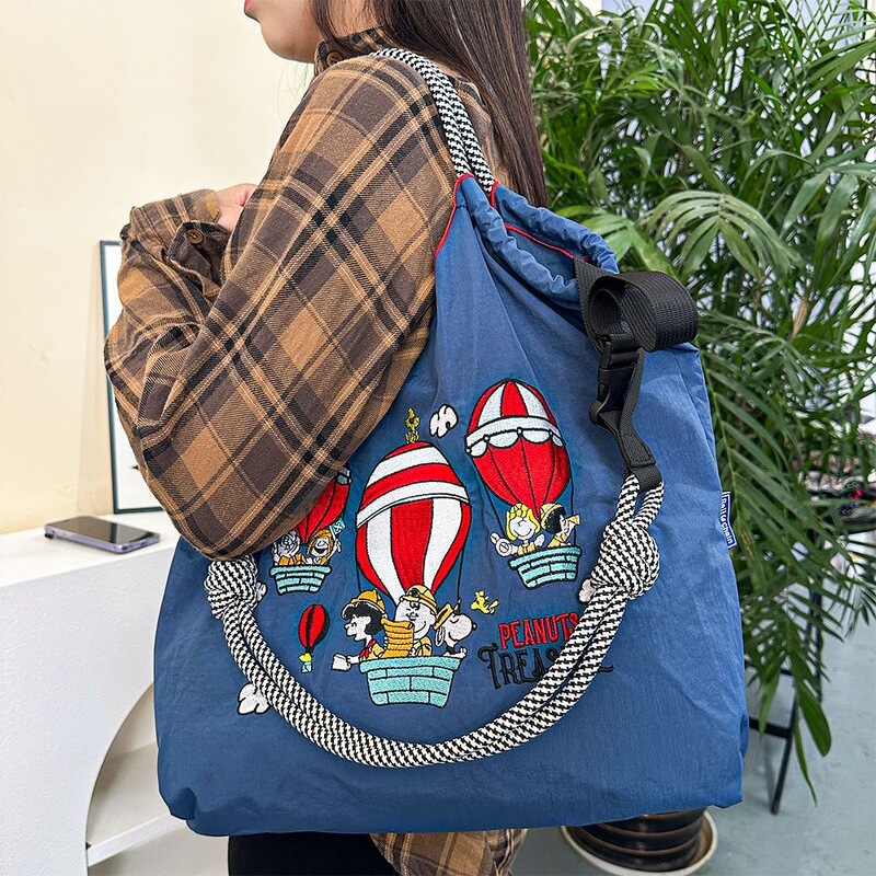 日本製ボールチェーンバッグ高源源同型ショッピングバッグドーナツ刺繍ナイロンショルダークロスボディレディースバッグ|undefined