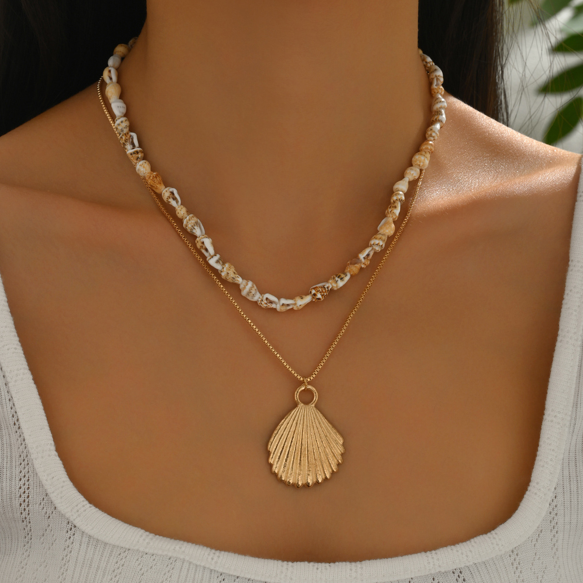 Shell Pendant Hot Selling Fashion New Beautiful Clavicle For Women, Elegant Versatile Design Thin Chain Conch_voghion.com