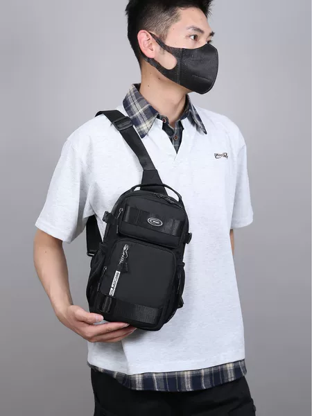 Yuxiang Eight-layer Pocket New Men's Chest Bag Shoulder Crossbody Bag Multi-functional Trendy Brand Crossbody Bag Trendy Multi-layer Bag