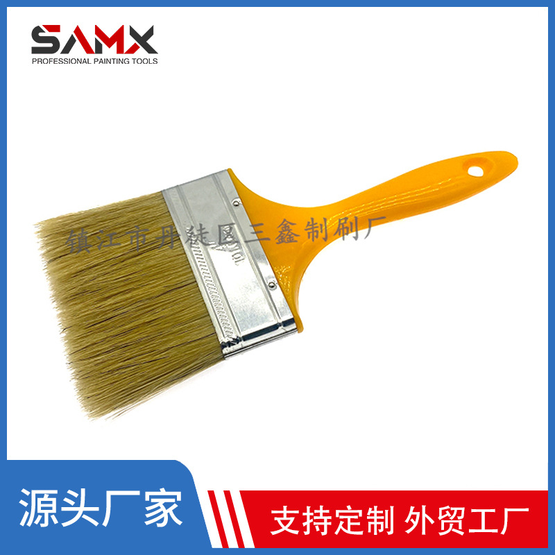 工厂供应南美墨西哥油漆刷 塑料柄油漆刷 猪鬃毛刷 油漆刷子