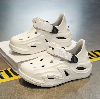 Zapatos con agujeros para padres e hijos verano nueva moda de doble capa suela gruesa zapatos para niños zapatos casuales transpirables zapatos de playa antideslizantes