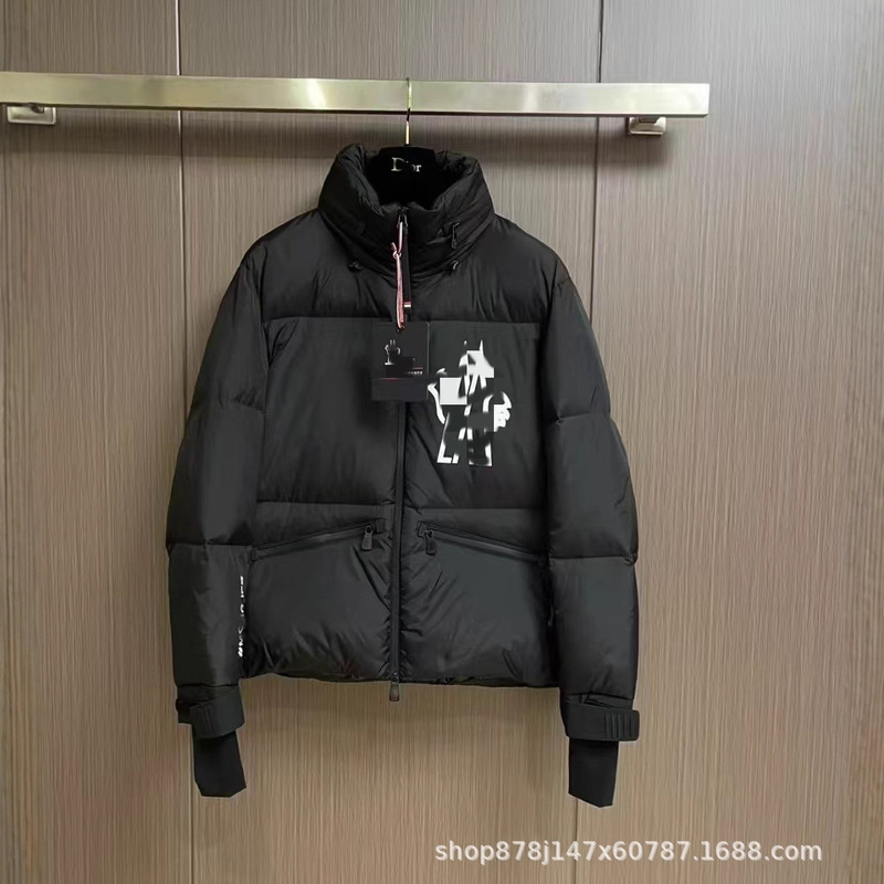 M's High Version down Jacket 2025 New Men's Classic Printed Hidden Hat White Duck down Jacket