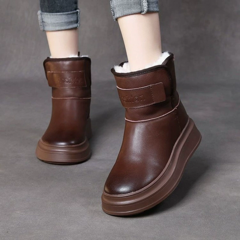 Warm comfortable footwear, keep warm winter low boots