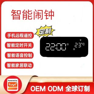Graffiti Scheme 10A Alarm Clock Socket Remote Control Switch Weather Sensing USB Fast Charging Port Wifi Remote Timer Switch