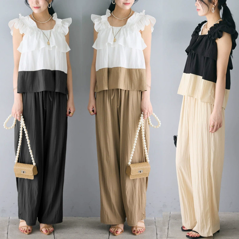 Новый быстросохнущий топ с цветными блоками Multiplication + крутые быстросохнущие брюки, крутой комплект из двух предметов