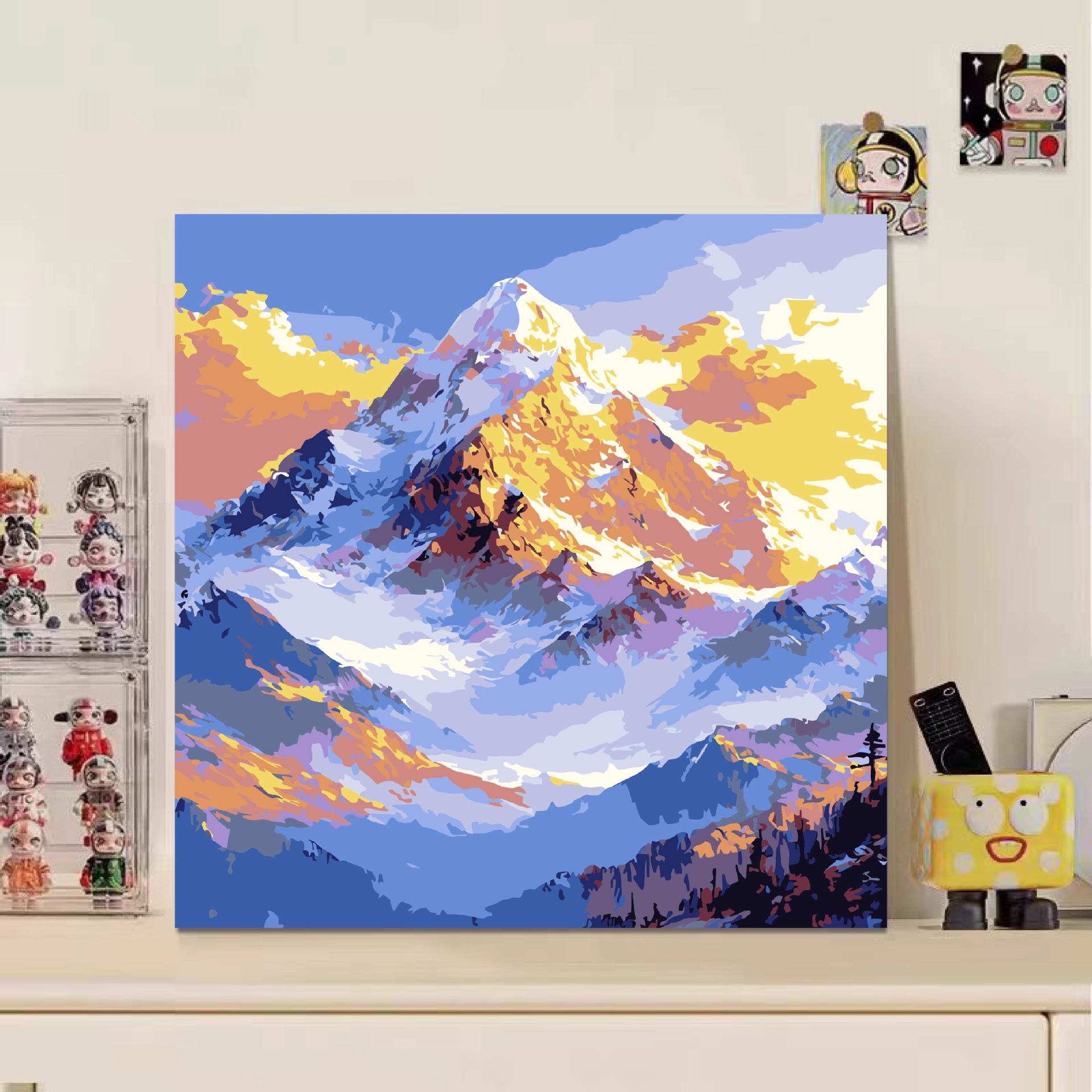 Niños didiy pintura digital acrílico relleno de pintura de dibujos animados pintura de pintura a mano 20 * 20