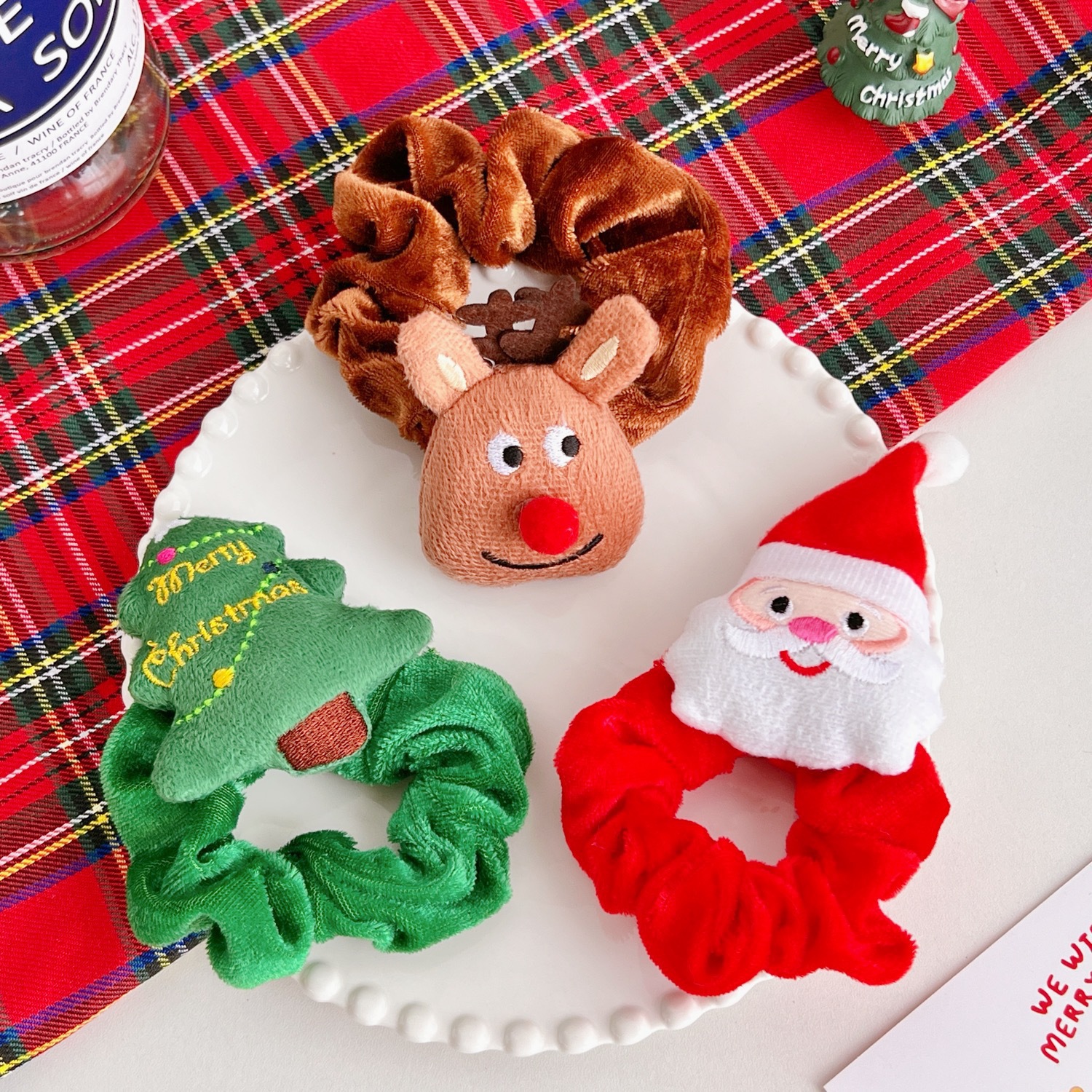 30g Weight Christmas Festival Women's Gender Cute Style Cute Women's Scrunchies 2