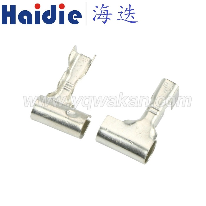 DJ221L-4B 铜端子 汽车线束连接器插针 车用接插件 插片插簧插针