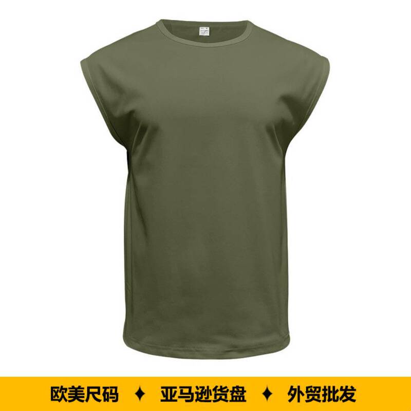 Cross-Border Amazon European and American Men's Summer Casual Sports Loose Sleeveless Undershirt Breathable and Comfortable Fitness Vest