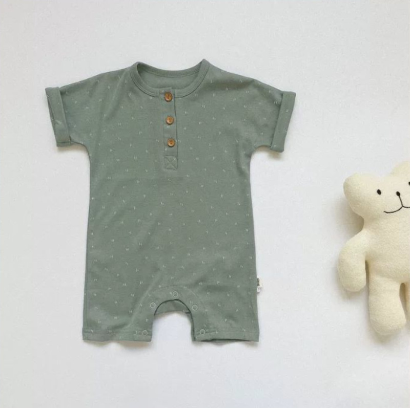 男の子と女の子向けの夏のゆったりとしたカジュアルな半袖ワンピースロンパース、幼児と幼児向けの四隅ロンパース、インワンピースコットンロンパース|undefined