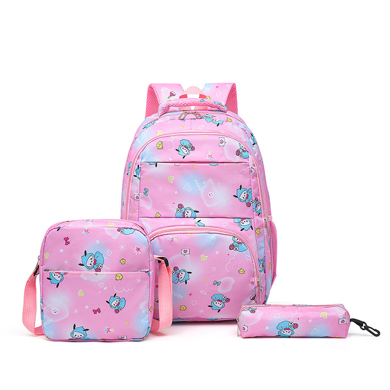 Nueva bolsa compuesta de dibujos animados al por mayor 3 - en - 1 mochila de hombro mochila casual mochila de gran capacidad linda mochila de estudiantes