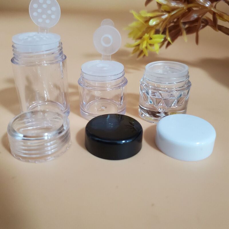 Manufacturer Supplies 3g 5g 8g 10g Single-Hole Multi-Hole Flip-Top Inner Plug Small Powder Bottles, Nail Powder Bottles, and Cosmetic Packaging Materials