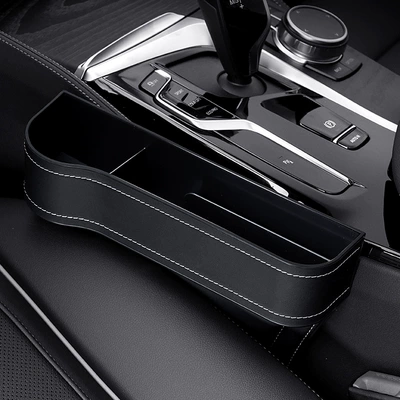 Car storage bag/box: Storage Bag, Center Console Armrest - black-white-line-main-driver-211