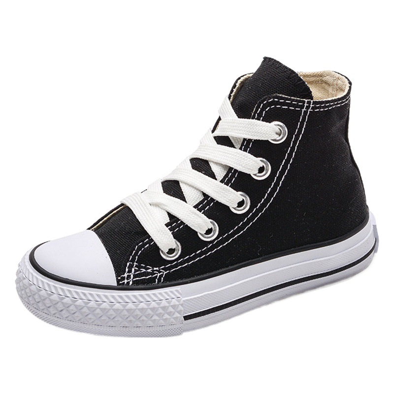 Opoee Kidsren's Shoes 2025 Spring Fashion Lace-Up High-Top Canvas Shoes for Boys and Girls, Baby Casual Sneakers C8008