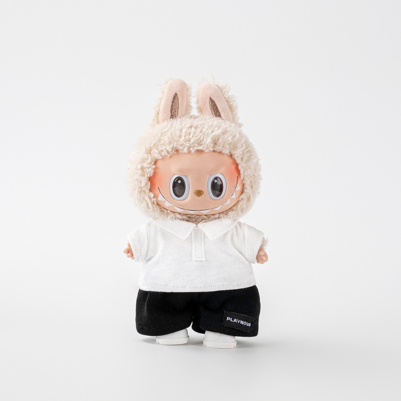 Polo Short-Sleeved Series Suit Is Suitable for Labubu Macaron Sitting Clothes Labubu 17cm First Generation Baby Clothes