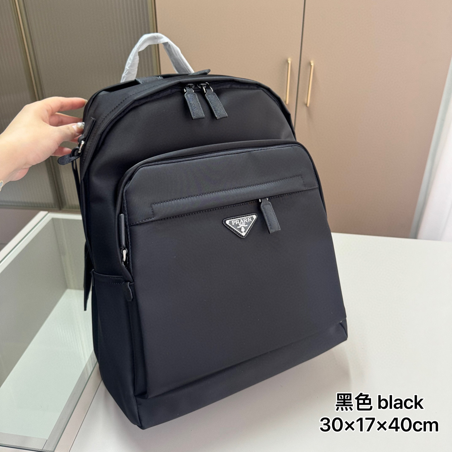 Mochila familiar P tela de nylon reciclada de gran capacidad mochila universal para hombres y mujeres bolsa de viaje tricolor