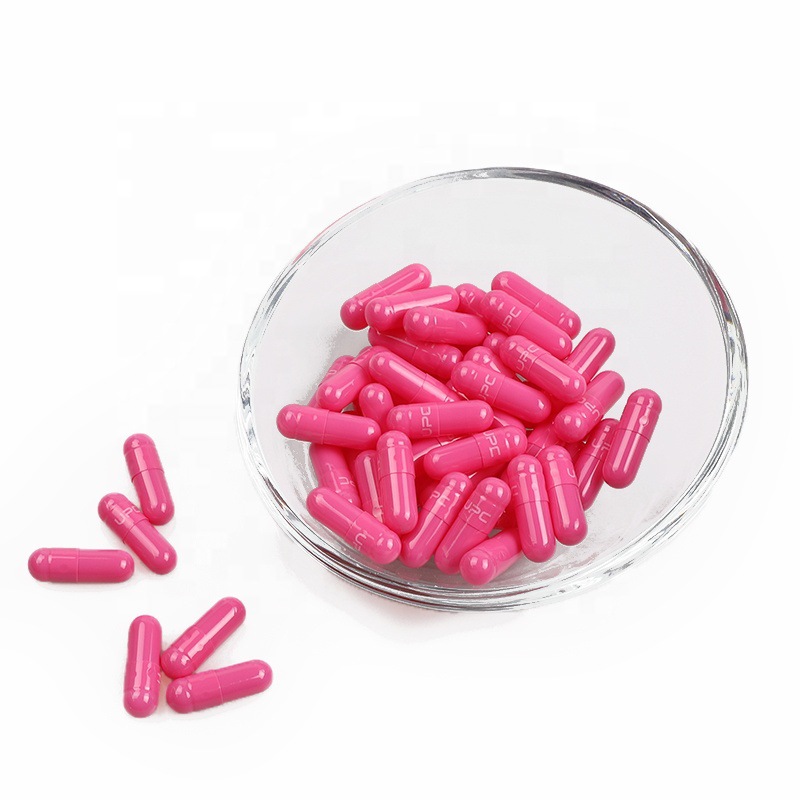 Fábrica directa 0, 100000 cápsulas cápsula de gelatina rosa cápsula hueca medicina