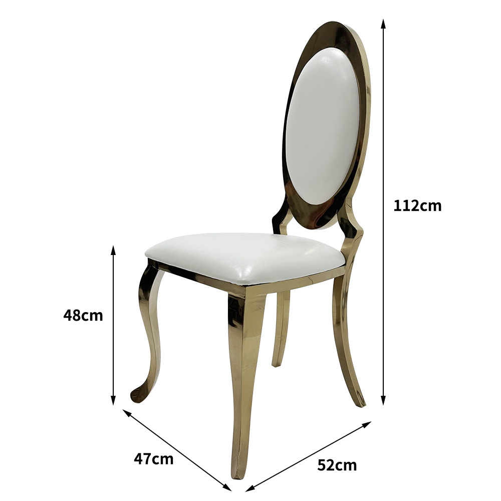 Sillas de comedor europeas personalizadas a granel sillas de banquete de hotel restaurantes de acero inoxidable retro sillas de mesa sillas de boda