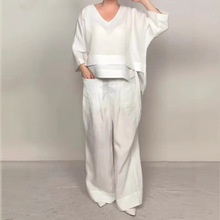 2025秋季亚马逊独立站跨境爆品女士时尚休闲纯色大码不规则棉麻套