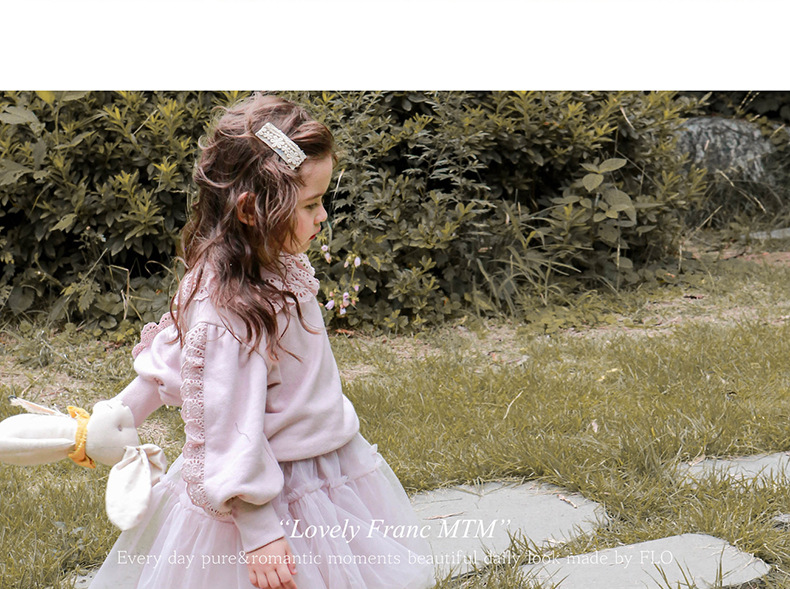 Abbigliamento per bambini Felpa con cappuccio a maniche lunghe pullover allentato in pizzo per bambina_voghion.com