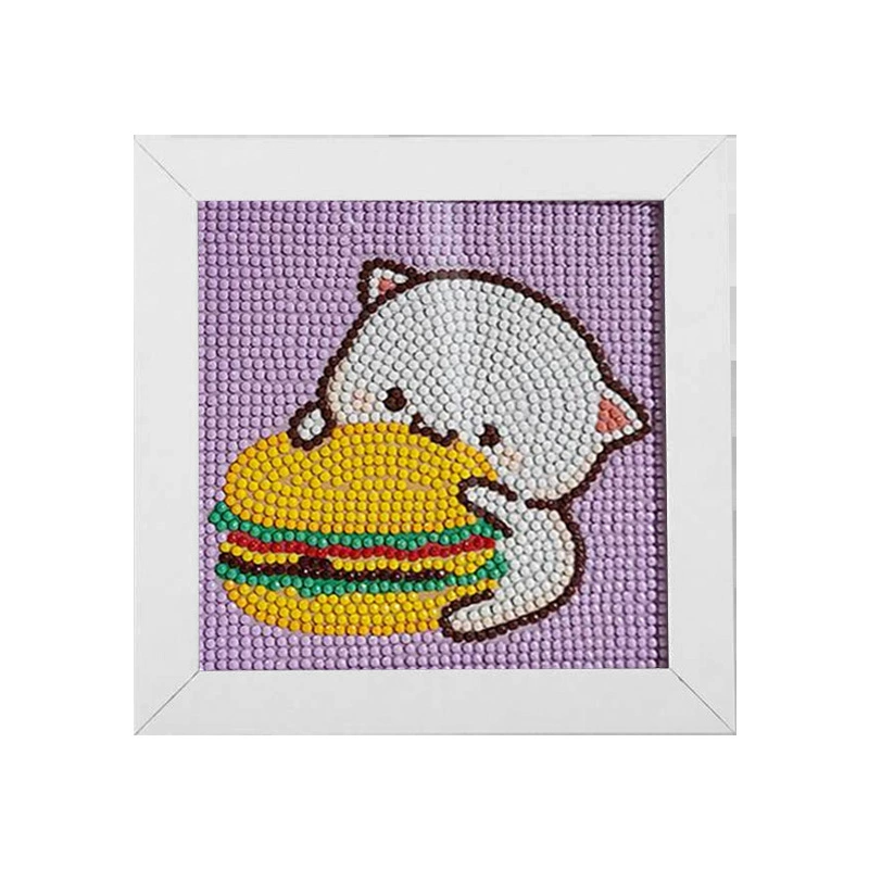 5D алмазная мозаика Cinnamoroll, в рамке 15×15 см для детей, набор DIY, в OPP-пакете