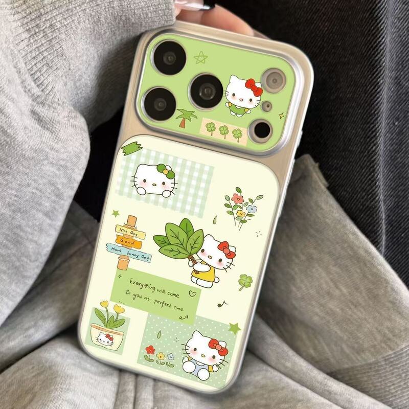 Green Kitty Large Window Case Suitable for Apple 17 Pro Max Phone Case 16 Silver Frame 15 Cute 11 Full Cover 13 Silver 14 Green Kitty Large Window Case Suitable for Apple 17 Pro Max Phone Case 16 Silver Frame 15 Cute 11 Full Cover 13 Silver 14